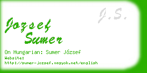 jozsef sumer business card